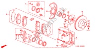 VORDERRADBREMSE für Honda CR-V RVSI 5 Türen 5 gang-Schaltgetriebe 2001