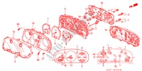 KOMBIINSTRUMENT BAUTEILE für Honda ACCORD 2.0ILS 4 Türen 5 gang-Schaltgetriebe 1999