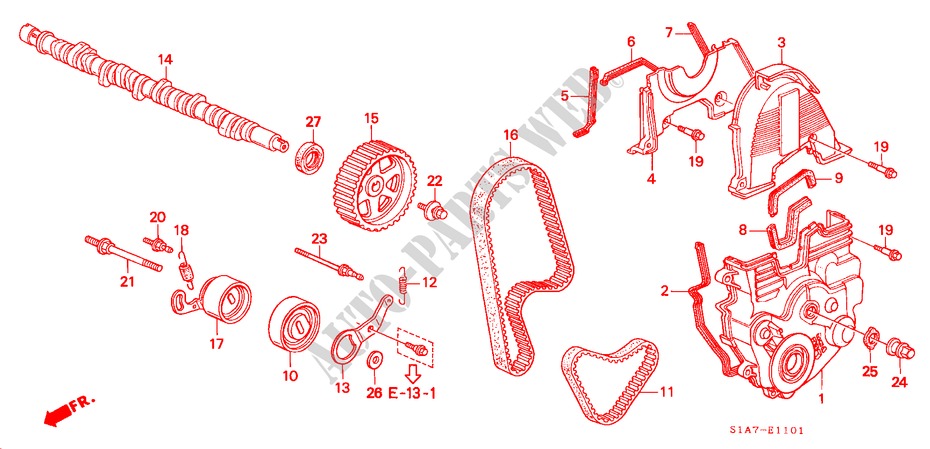 NOCKENWELLE/STEUERRIEMEN (1.8L/2.0L) für Honda ACCORD 1.8IS 4 Türen 5 gang-Schaltgetriebe 1999