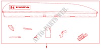 DACH GEP{CKBOX 350 LITER für Honda ACCORD 1.8ILS 4 Türen 5 gang-Schaltgetriebe 2000