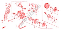 KLIMAANLAGE (KOMPRESSOR) (3) für Honda ACCORD TYPE R 4 Türen 5 gang-Schaltgetriebe 2000