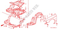 KOTFLUEGEL, VORNE für Honda ACCORD 2.0ILS 4 Türen 4 gang automatikgetriebe 2000