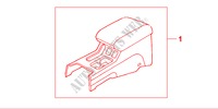 MITTELARMST}TZE STOFF BEIGE F. MOD. S für Honda ACCORD 1.8IS 4 Türen 5 gang-Schaltgetriebe 2000