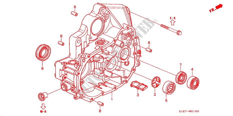 KUPPLUNGSGEHAEUSE(1.6L) für Honda ACCORD 1.6ILS 4 Türen 5 gang-Schaltgetriebe 2000