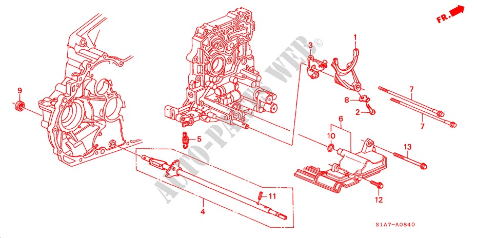 SCHALTGABEL für Honda ACCORD 2.0ILS 4 Türen 4 gang automatikgetriebe 2000