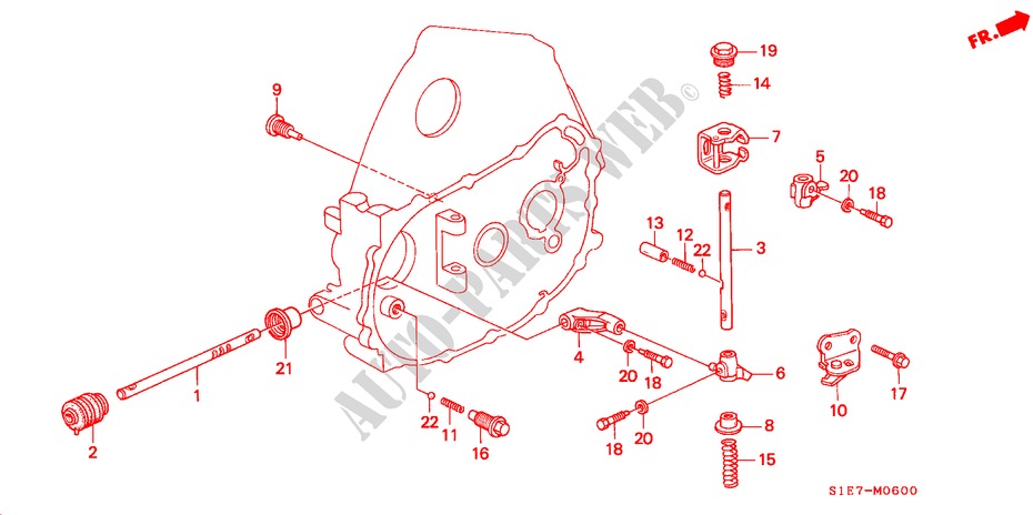 SCHALTSTANGE(1.6L) für Honda ACCORD 1.6IS 4 Türen 5 gang-Schaltgetriebe 2001