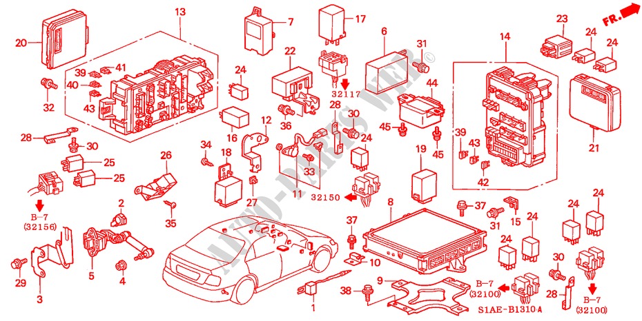 STEUERGERAT(KABINE) (LH) für Honda ACCORD 1.8IS 4 Türen 5 gang-Schaltgetriebe 2000