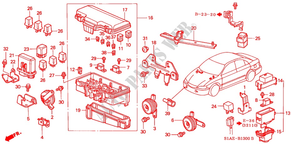STEUERGERAT (MOTORRAUM) (LH) für Honda ACCORD TYPE R 4 Türen 5 gang-Schaltgetriebe 2000