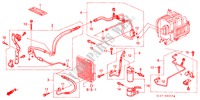 KLIMAANLAGE(DIESEL) (SCHLAEUCHE/LEITUNGEN) (RH) für Honda CIVIC AERODECK 2.0ITD 5 Türen 5 gang-Schaltgetriebe 2000