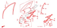 TUERFENSTER, VORNE für Honda CIVIC AERODECK 1.6ILS 5 Türen 4 gang automatikgetriebe 1998