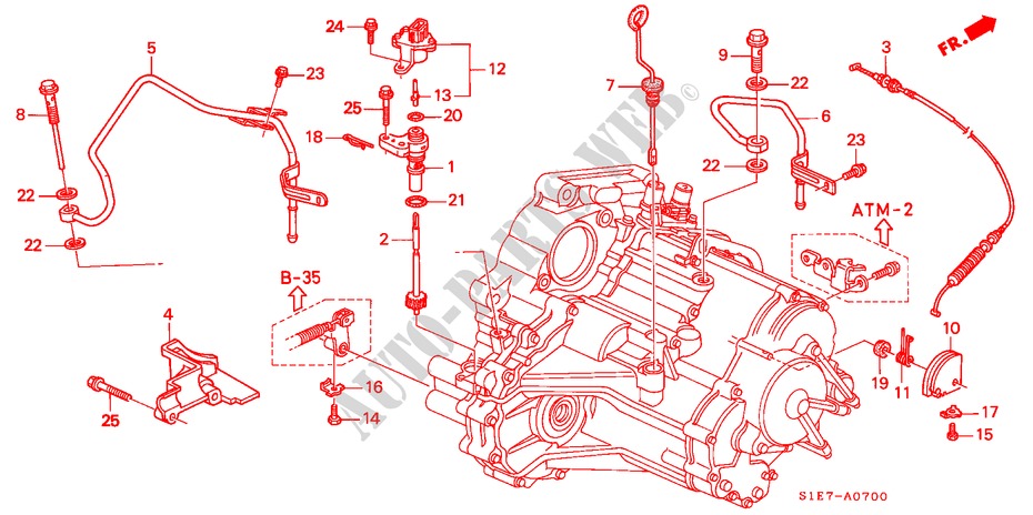 ATF LEITUNG/GESCHWINDIGKEITSSENSOR für Honda CIVIC AERODECK LS 5 Türen 4 gang automatikgetriebe 1999