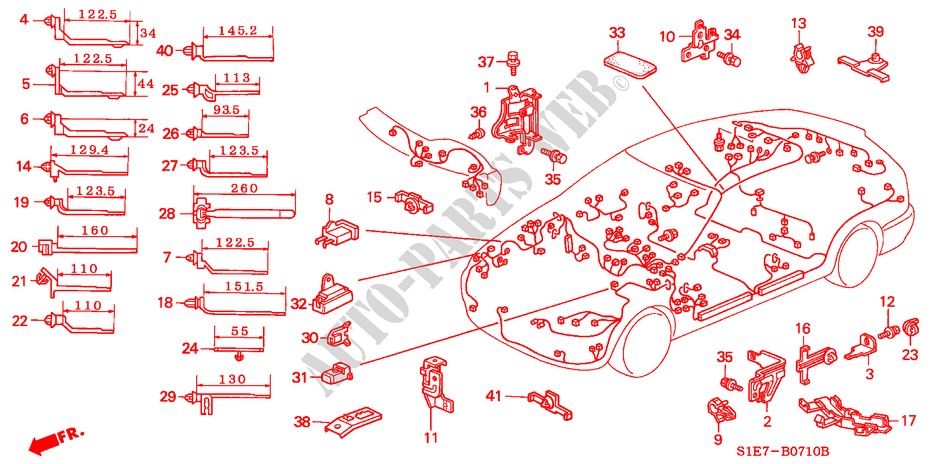 KABELBAUMBAND/BUEGEL(LH) für Honda CIVIC AERODECK 1.4ISR 5 Türen 5 gang-Schaltgetriebe 1999
