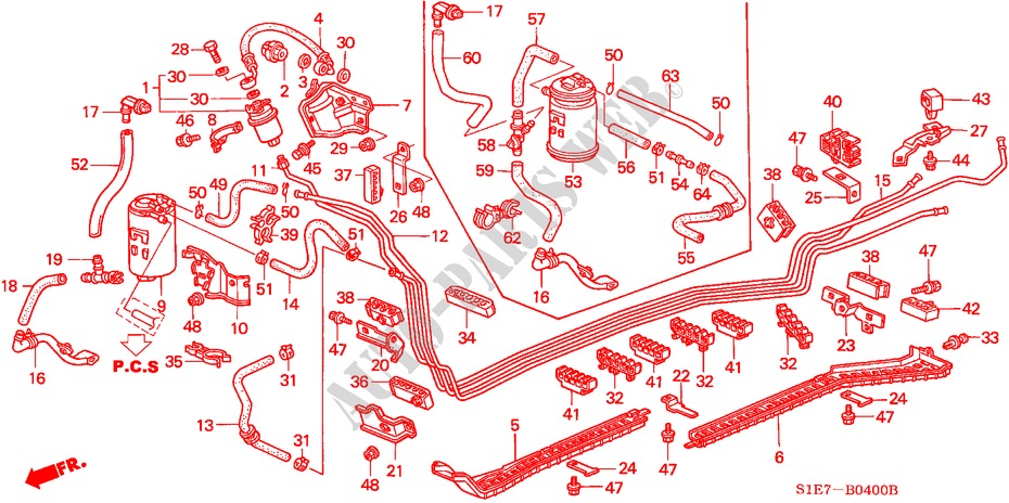 KRAFTSTOFFLEITUNG für Honda CIVIC AERODECK 1.5IVT 5 Türen 5 gang-Schaltgetriebe 1998