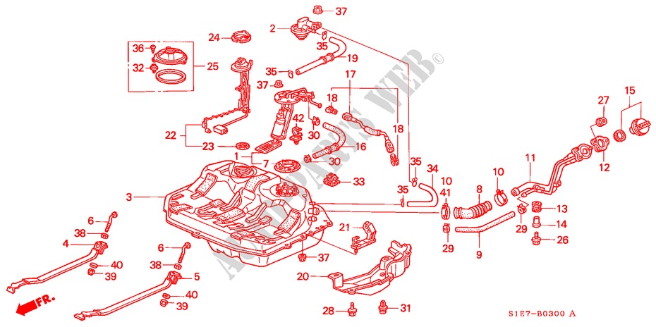 KRAFTSTOFFTANK für Honda CIVIC AERODECK 1.5IVT 5 Türen 5 gang-Schaltgetriebe 1998