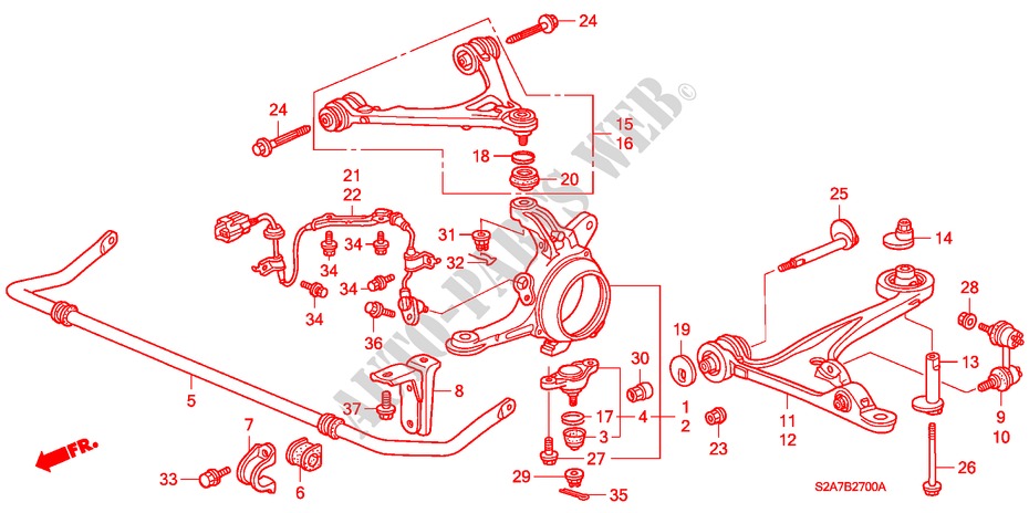 GELENK, VORNE für Honda S2000 S2000 2 Türen 6 gang-Schaltgetriebe 2000