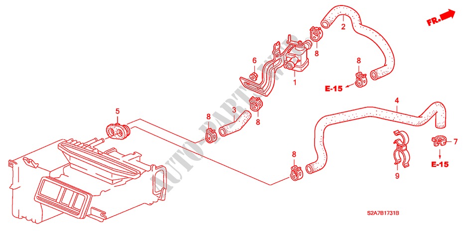 WASSERVENTIL(RH) für Honda S2000 S2000 2 Türen 6 gang-Schaltgetriebe 2003
