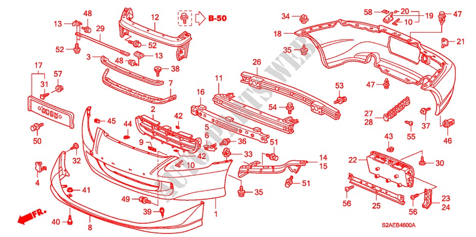 STOSSFAENGER für Honda S2000 BASE 2 Türen 6 gang-Schaltgetriebe 2009