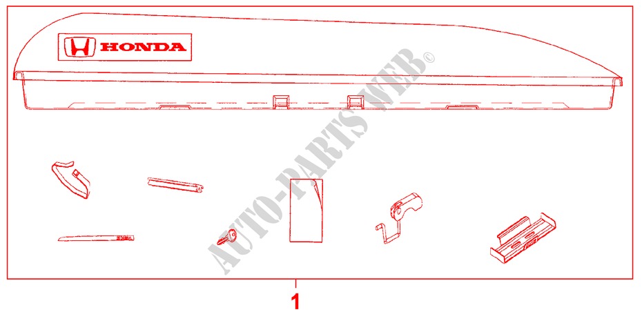 DACH GEP{CKBOX 350 LITER für Honda HR-V 4WD 3 Türen vollautomatische 2001