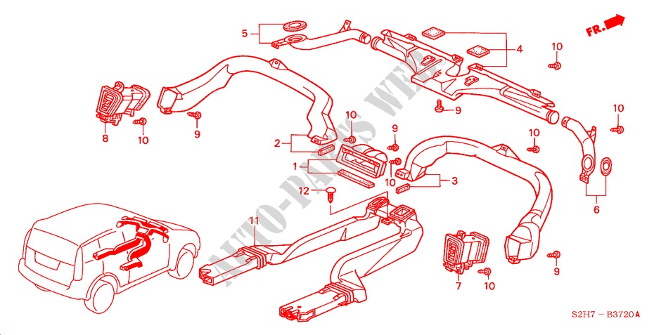 KANAL(LH) für Honda HR-V HR-V 5 Türen 5 gang-Schaltgetriebe 2000