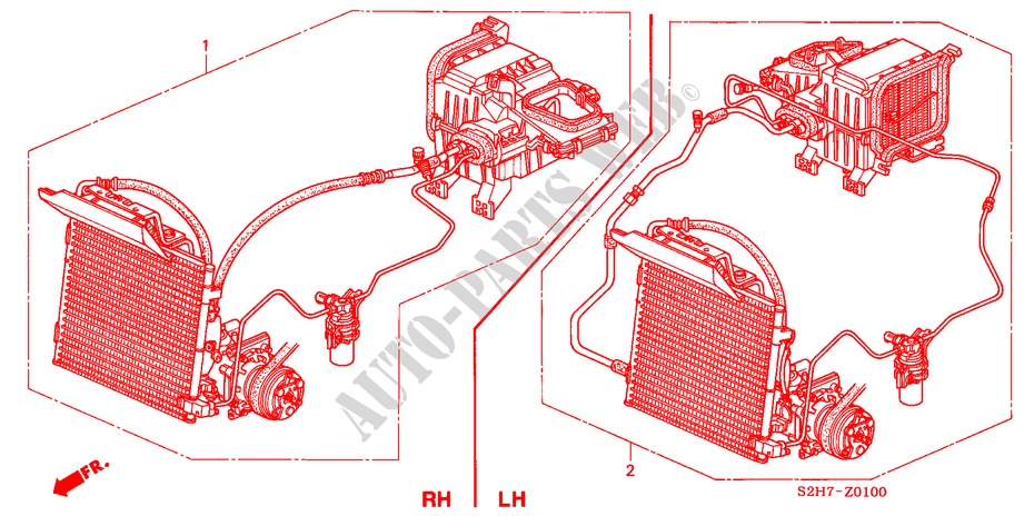 KLIMAANLAGE (SATZ) für Honda HR-V HR-V 3 Türen 5 gang-Schaltgetriebe 1999