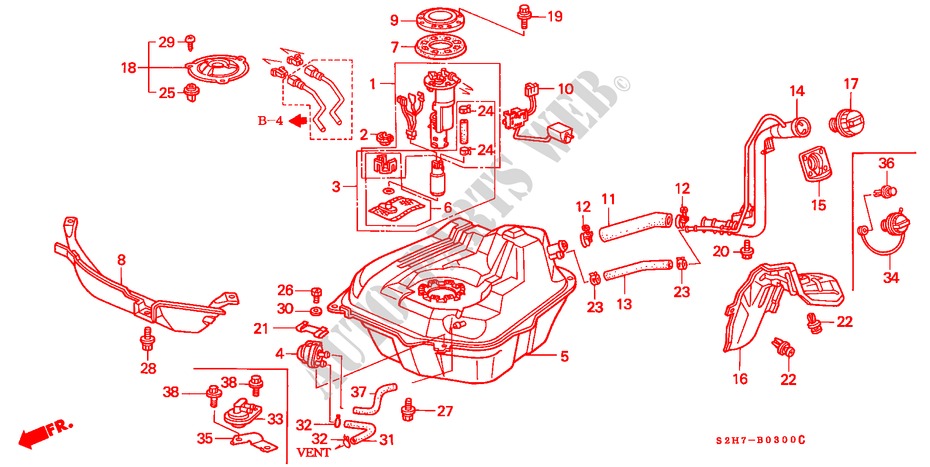 KRAFTSTOFFTANK für Honda HR-V HR-V 3 Türen 5 gang-Schaltgetriebe 1999