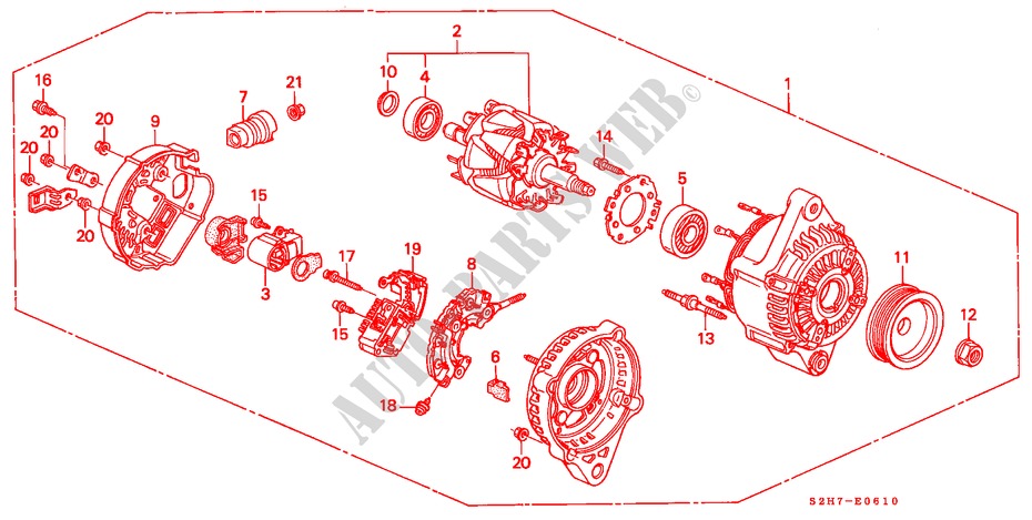 LICHTMASCHINE(DENSO) für Honda HR-V HR-V 5 Türen 5 gang-Schaltgetriebe 2000