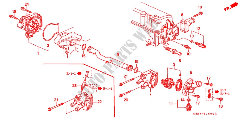 WASSERPUMPE/SENSOR für Honda HR-V HR-V 5 Türen 5 gang-Schaltgetriebe 2000