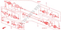 ANTRIEBSWELLE, VORNE/ HALBWELLE(2) für Honda PRELUDE VTI 2 Türen 4 gang automatikgetriebe 2000