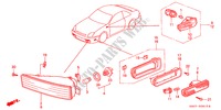 KOMBINATIONSLEUCHTE für Honda PRELUDE 2.0I 2 Türen 5 gang-Schaltgetriebe 1997