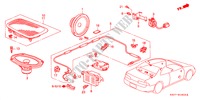 RADIOANTENNE/LAUTSPRECHER für Honda PRELUDE 2.0I 2 Türen 5 gang-Schaltgetriebe 1997