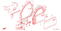 TUERTAFELN für Honda PRELUDE 2.0I 2 Türen 5 gang-Schaltgetriebe 1997