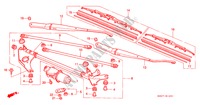 WINDSCHUTZSCHEIBENWISCHER (RH) für Honda PRELUDE 2.0I 2 Türen 5 gang-Schaltgetriebe 1998