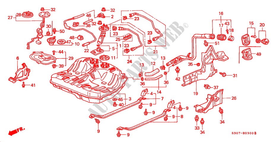 KRAFTSTOFFTANK für Honda PRELUDE 2.0I 2 Türen 5 gang-Schaltgetriebe 2000
