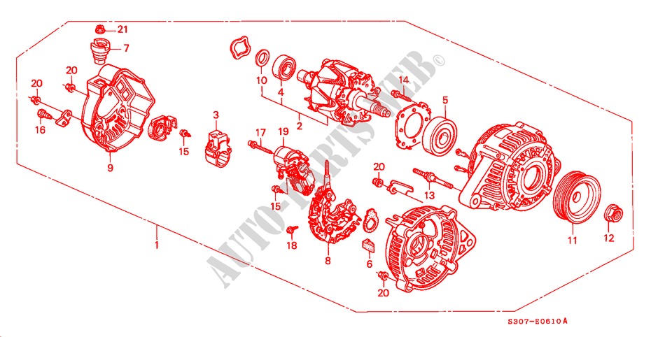 LICHTMASCHINE(DENSO) für Honda PRELUDE 2.0I 2 Türen 5 gang-Schaltgetriebe 2000
