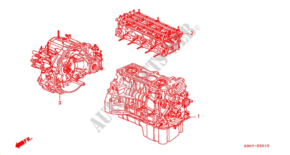 MOTOREINHEIT/ GETRIEBE KOMPL. für Honda PRELUDE 2.0I 2 Türen 5 gang-Schaltgetriebe 2000