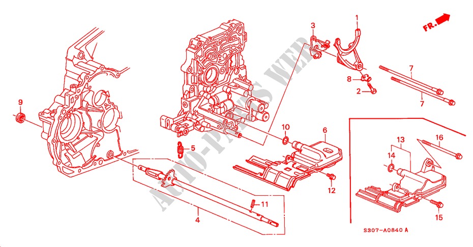 SCHALTGABEL für Honda PRELUDE 2.0I 2 Türen 4 gang automatikgetriebe 2000