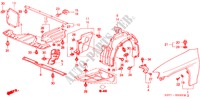 KOTFLUEGEL, VORNE für Honda INSIGHT DX 3 Türen 5 gang-Schaltgetriebe 2000