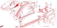 ZIERLEISTE für Honda INSIGHT DX 3 Türen 5 gang-Schaltgetriebe 2001