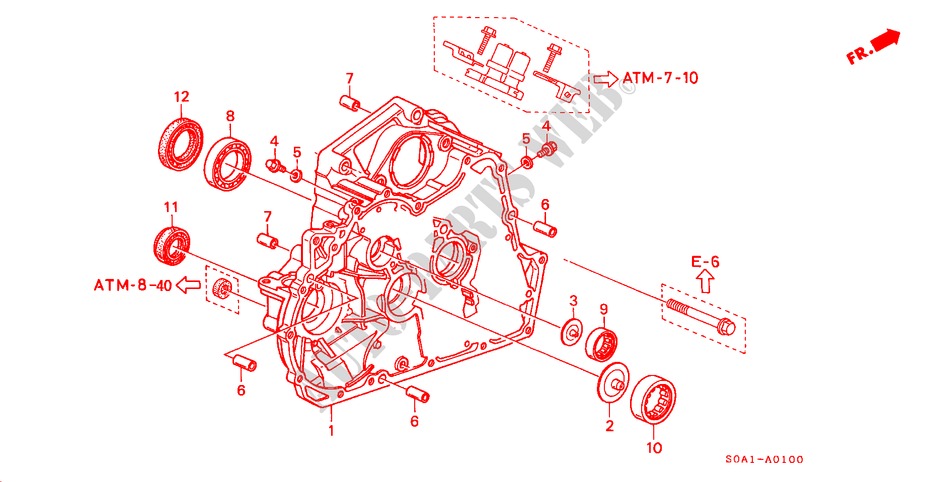 DREHMOMENTWANDLERGEHAEUSE für Honda ACCORD 1.8IS 5 Türen 4 gang automatikgetriebe 1999