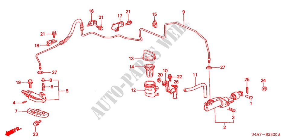 HAUPTKUPPLUNGSZYLINDER (LH) für Honda ACCORD 1.8IS 5 Türen 4 gang automatikgetriebe 1999