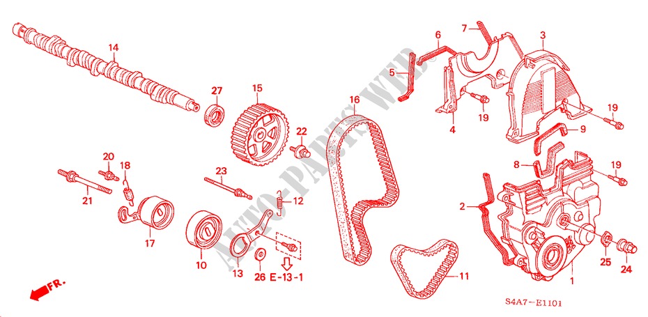 NOCKENWELLE/STEUERRIEMEN (1.8L/2.0L) für Honda ACCORD 1.8IES 5 Türen 5 gang-Schaltgetriebe 1999