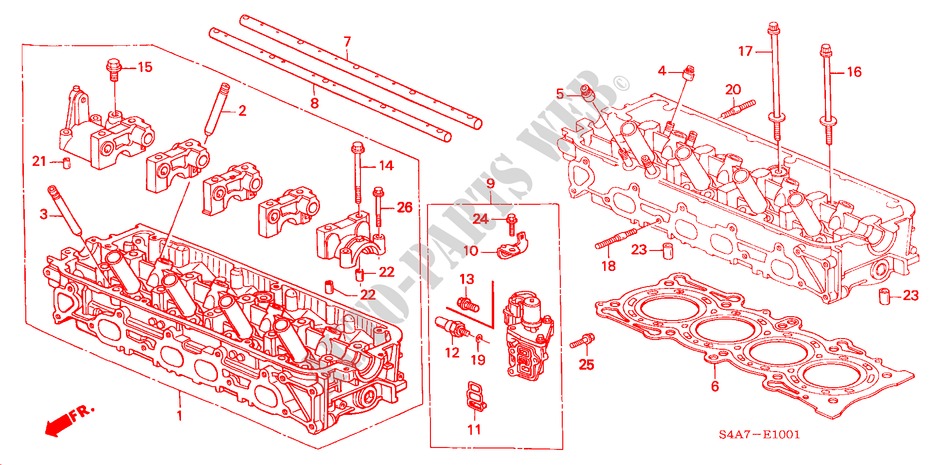 ZYLINDERKOPF(1.8L/2.0L) für Honda ACCORD 1.8IES 5 Türen 5 gang-Schaltgetriebe 2000
