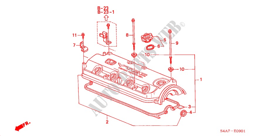 ZYLINDERKOPFDECKEL (1.8L/2.0L) für Honda ACCORD 1.8IS 5 Türen 5 gang-Schaltgetriebe 1999