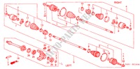 ANTRIEBSWELLE, VORNE/ HALBWELLE für Honda ACCORD 2.0ILS 5 Türen 4 gang automatikgetriebe 2001
