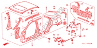 AUSSENBLECHE für Honda ACCORD 1.8ILS 5 Türen 4 gang automatikgetriebe 2001