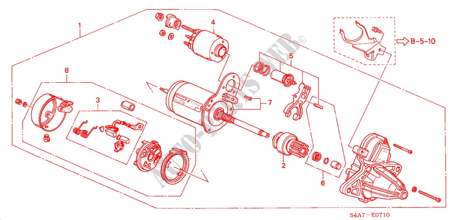 ANLASSER(VALEO) für Honda ACCORD 2.0ILS 5 Türen 5 gang-Schaltgetriebe 2002