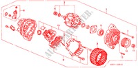 LICHTMASCHINE(MITSUBISHI) für Honda LOGO LOGO 3 Türen 5 gang-Schaltgetriebe 1999