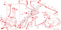 WINDSCHUTZSCHEIBENWASCHER für Honda LOGO LOGO 3 Türen 5 gang-Schaltgetriebe 2000