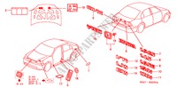 EMBLEME für Honda CIVIC 1.6SE 4 Türen 5 gang-Schaltgetriebe 2001