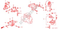 MOTORBEFESTIGUNGEN(MT) für Honda CIVIC 1.6SE 4 Türen 5 gang-Schaltgetriebe 2001